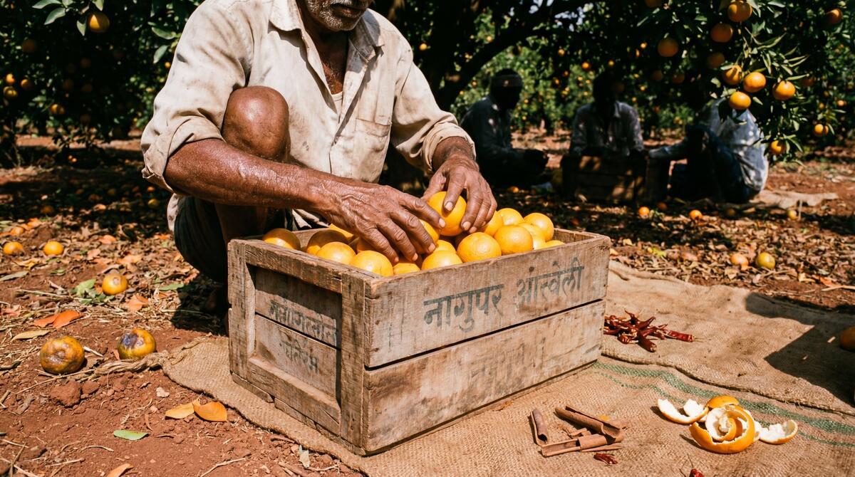 Nagpur orange harvest — sourcing botanicals for Baagh Gin